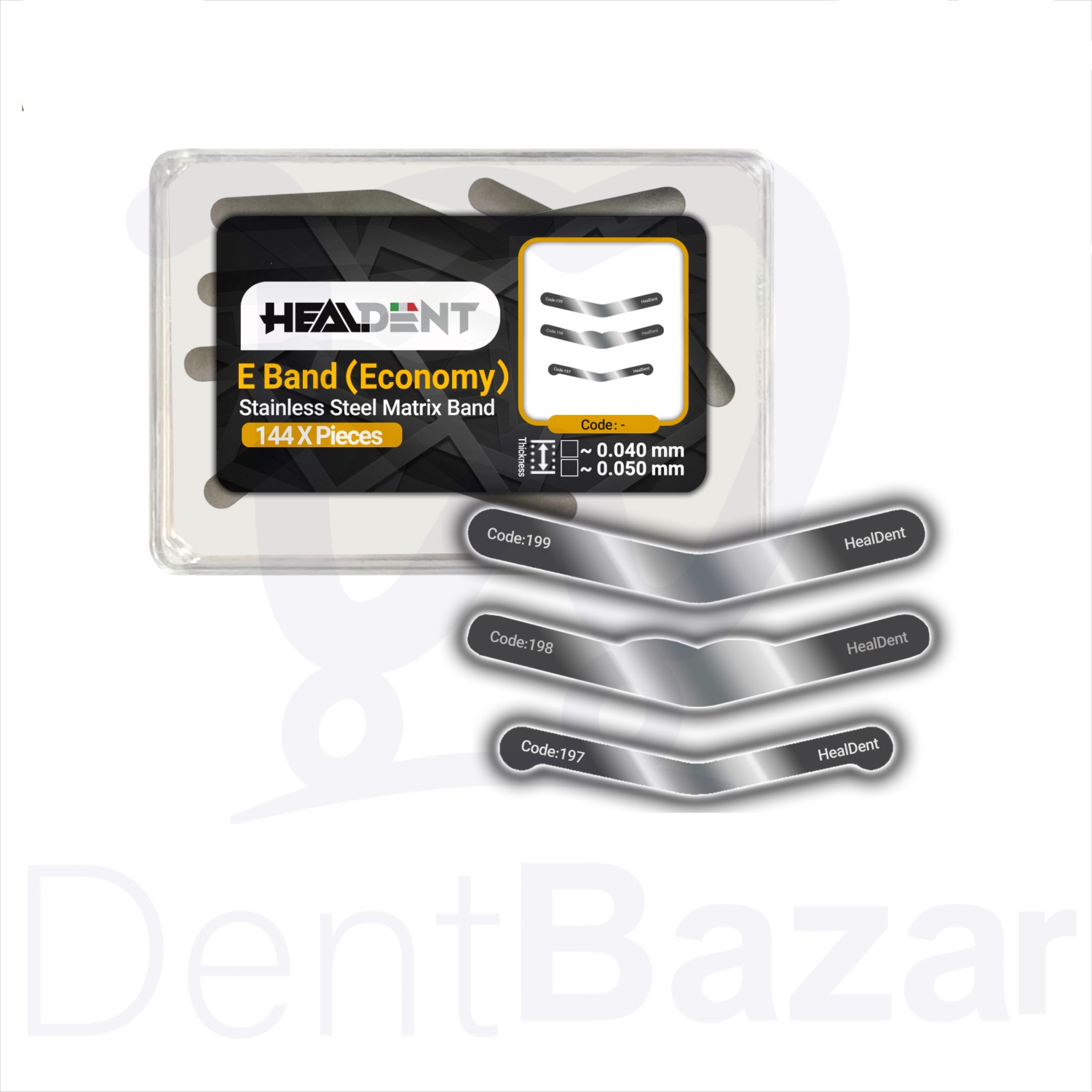 نوار ماتریکس  E-Band ساده هیلدنت 144 عددی | E Shaped Matrix Band