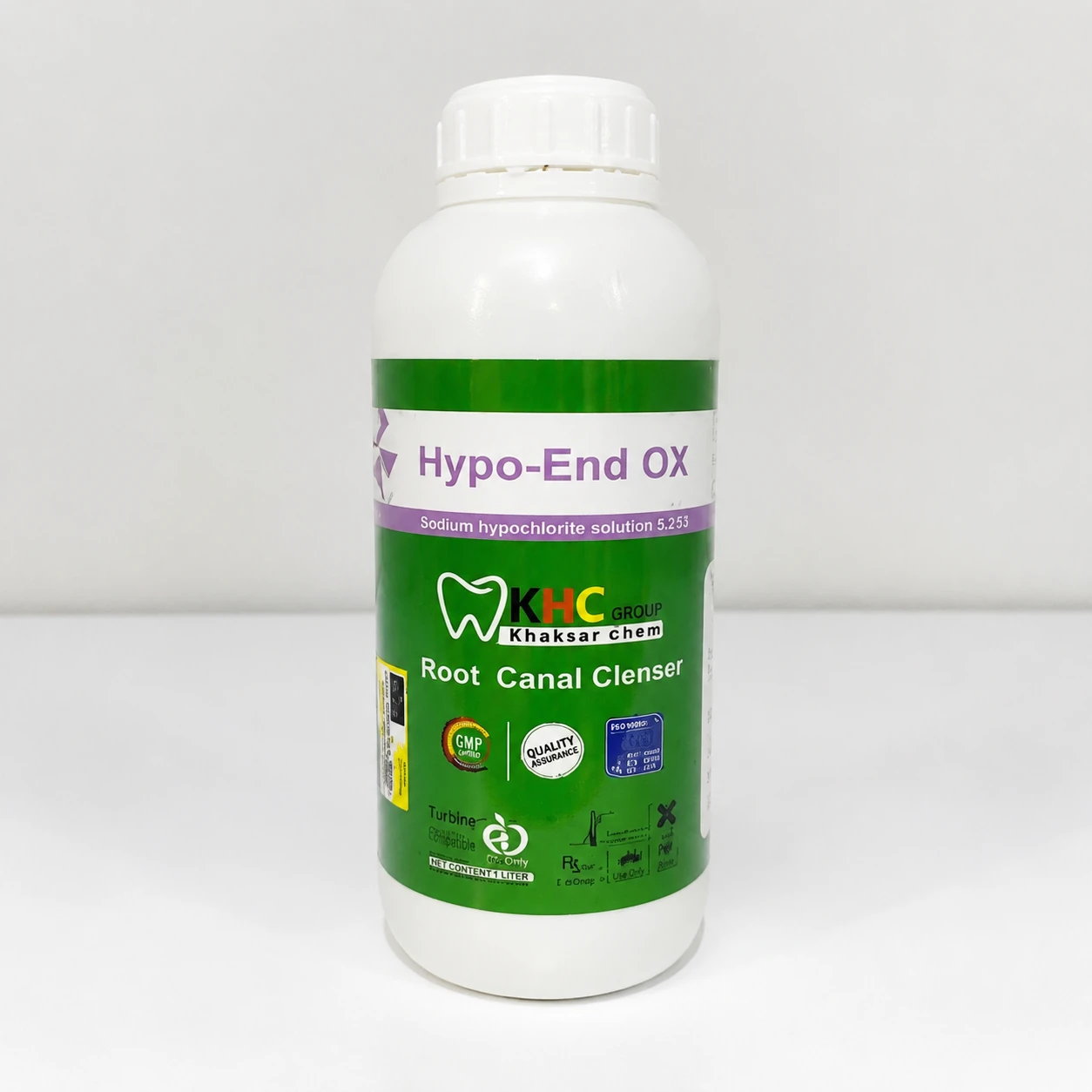 هیپوکلریت سدیم 5.25% KHC | (Hypo‑End OX – 1 Liter)
