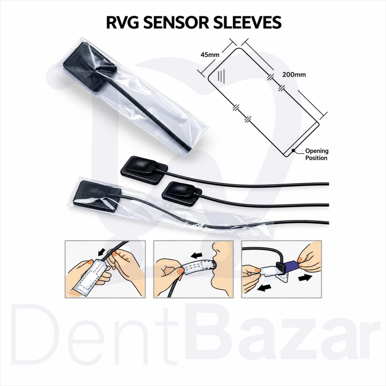 روکش سنسور  X-ray Sensor Cover SAM | RVG  