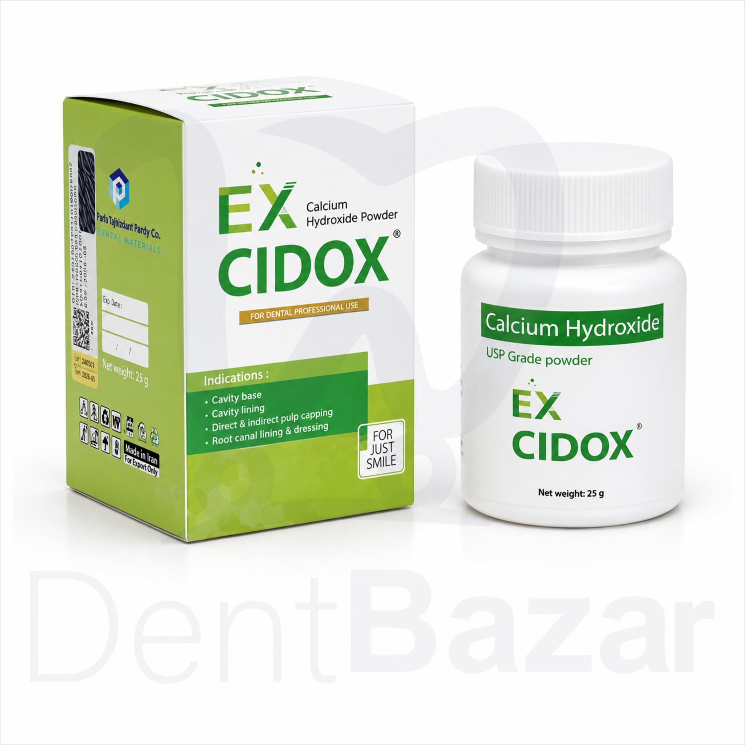 پودر کلسیم هیدروکساید 25 گرمی پارلا | Parla EX CIDOX