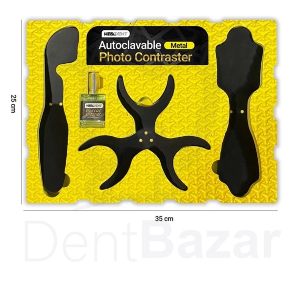فتوکنتراستر فلزی هیلدنت فول ست ۳ عددی | Dental Photography