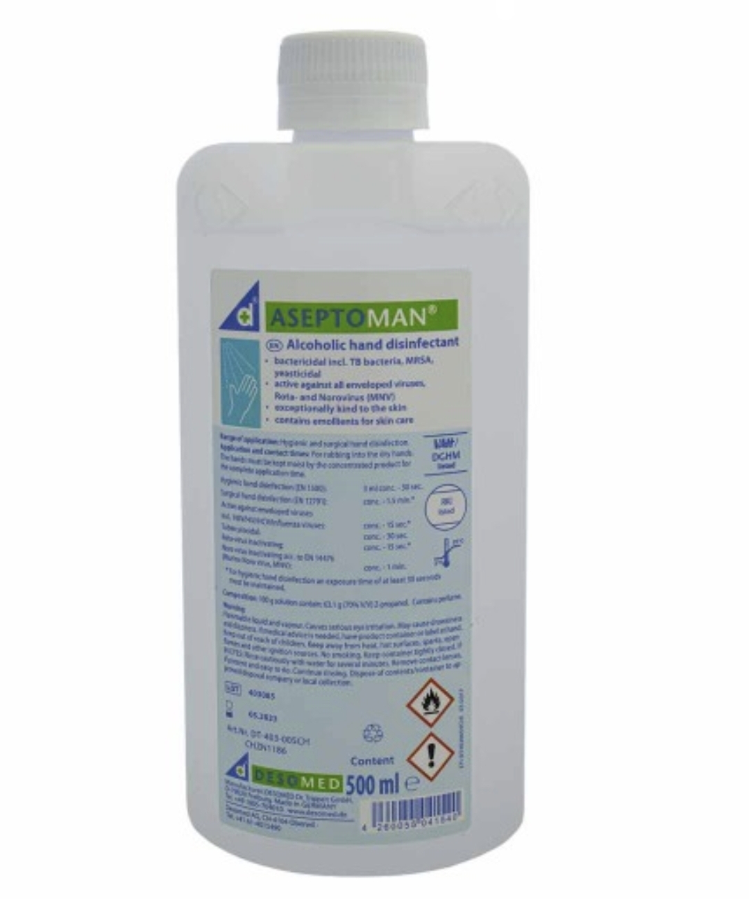 محلول ضدعفونی کننده دست آسپتومن 500 میل