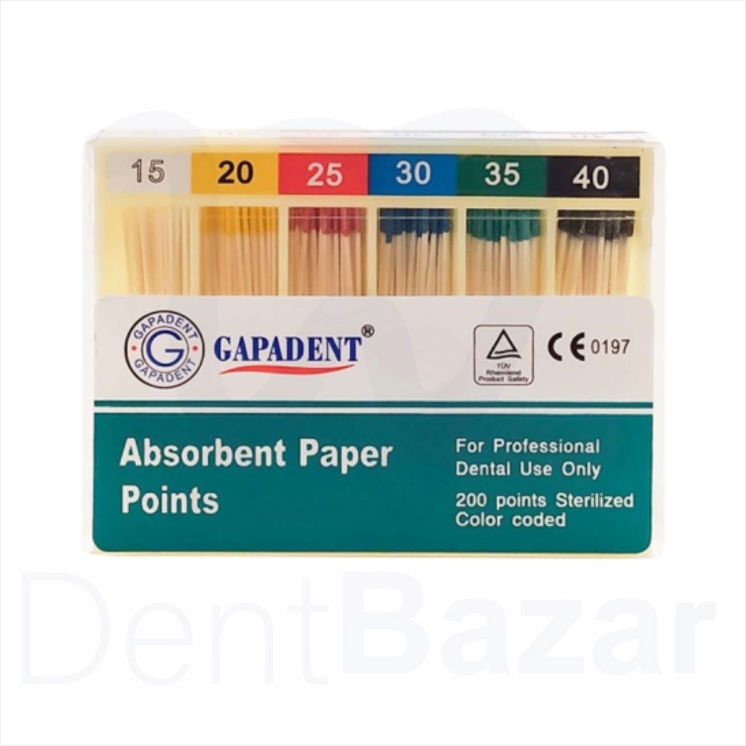 کن کاغذی ساده (2%) گاپادنت | Gapadent Paper Points - 15