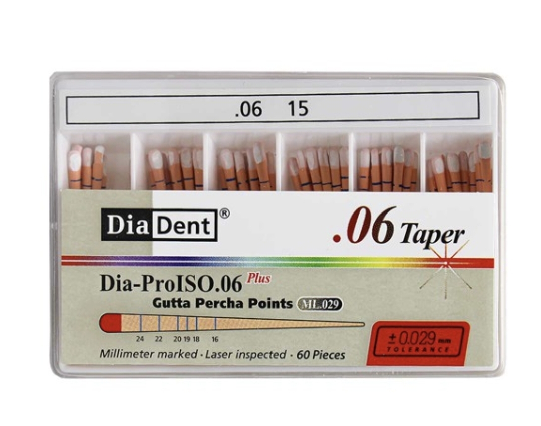 کن گوتا پرکا مدرج تیپر 6%  Dia Dent