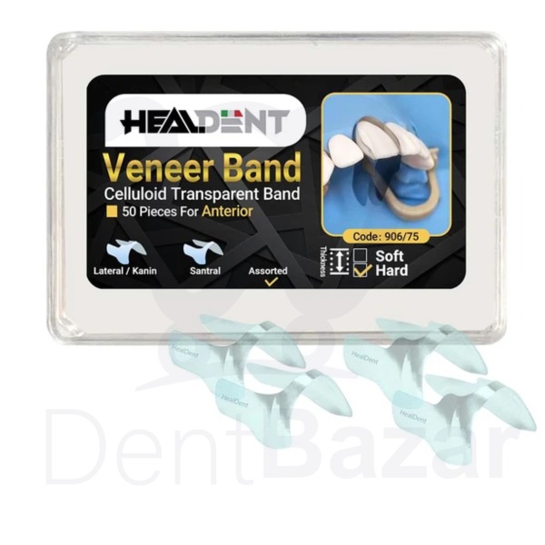 نوار ماتریکس شفاف سلولوئیدی ونیر (قدامی) هیلدنت | Healdent Dental Celluloid Strips Veneer