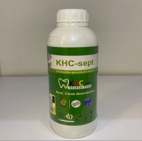 محلول ضدعفونی‌کننده کانال ریشه کلرهگزیدین ۲٪ یک لیتری | KHC-Sept