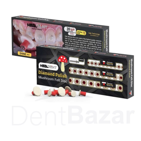 دیسک نمدی پرداخت دایموند هیلدنت مدل قارچی | Diamond Polish Felt Disc