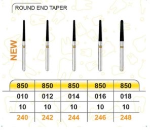 فرز الماسه پرداخت زرد مخروطی ته گرد کد 850 برند K.V.H