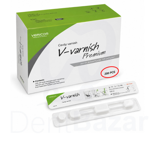 پکیج وارنیش فلوراید 200 عددی | Vericom V-Varnish