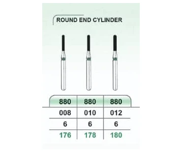 فرز الماسه تراش سبز سیلندری با نوک گرد کد 880 برند K.V.H