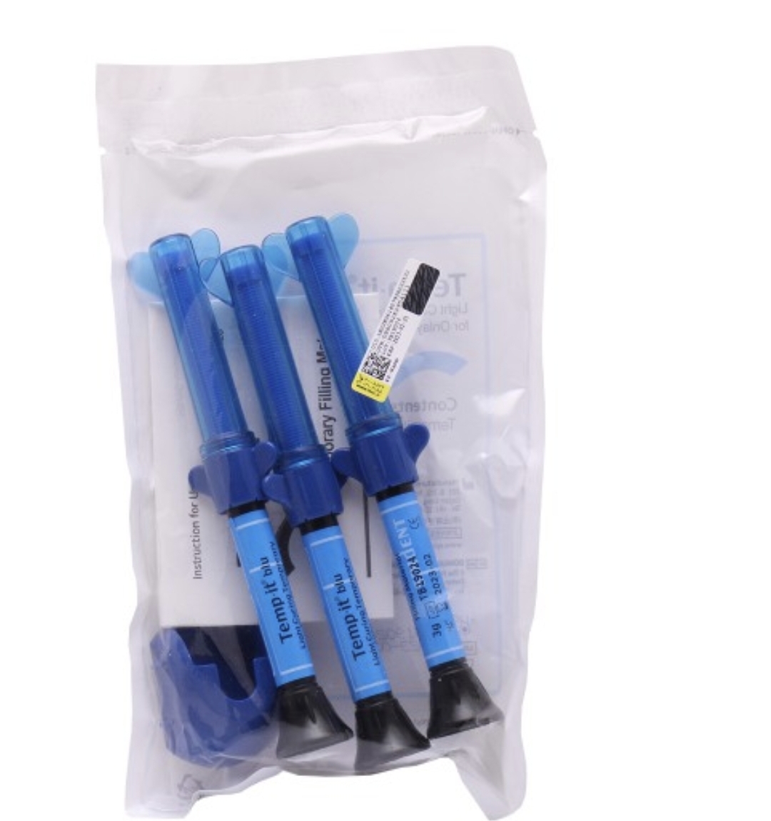 خمیر پانسمان موقت نوری لایت کیور 3 عددی Temp It Temporary Filling