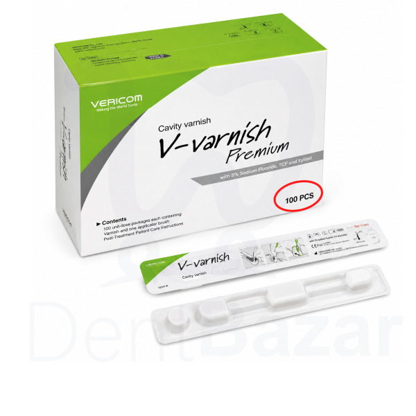 پکیج وارنیش فلوراید 100 عددی | Vericom V-Varnish