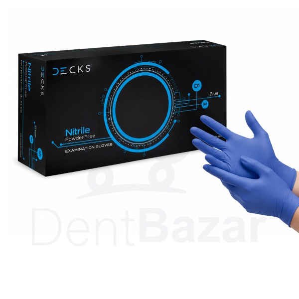 دستکش نیتریل آبی و مشکی دکس (Decks) مالزی | کارتن 1000 عددی
