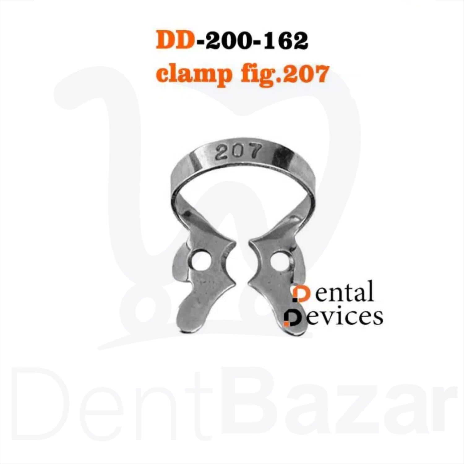 کلمپ رابردم پرمولر بالا و پایین با باله | Dental Devices Rubber Dam Clamp