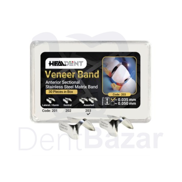 ماتریکس قدامی آسورت ۳۰ عددی هیلدنت | Healdent Anterior Matrix Assort