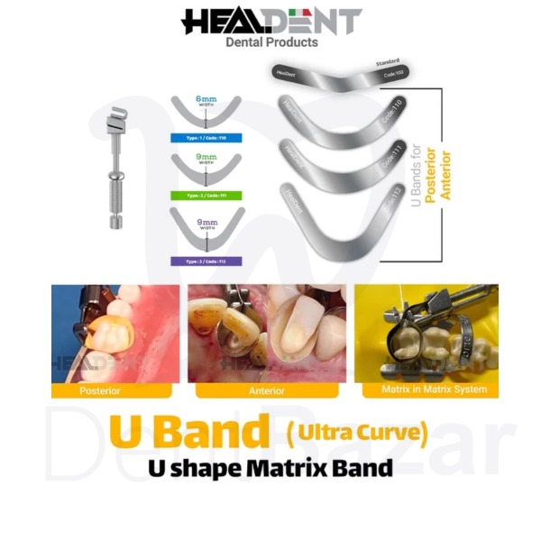 نوار ماتریکس U بند هیلدنت ۵۰ عددی | U Shaped Matrix Band