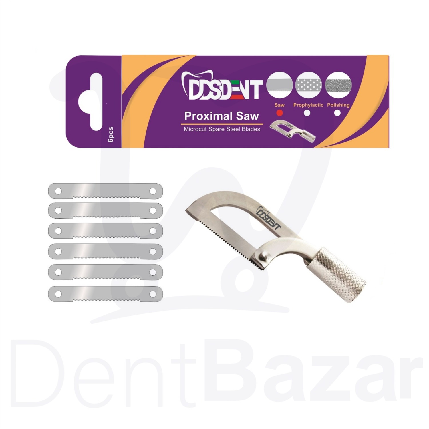 تیغ اره یدکی برای کمان اره بین دندانی  بسته 6 عددی | DDSDENT interdental saw