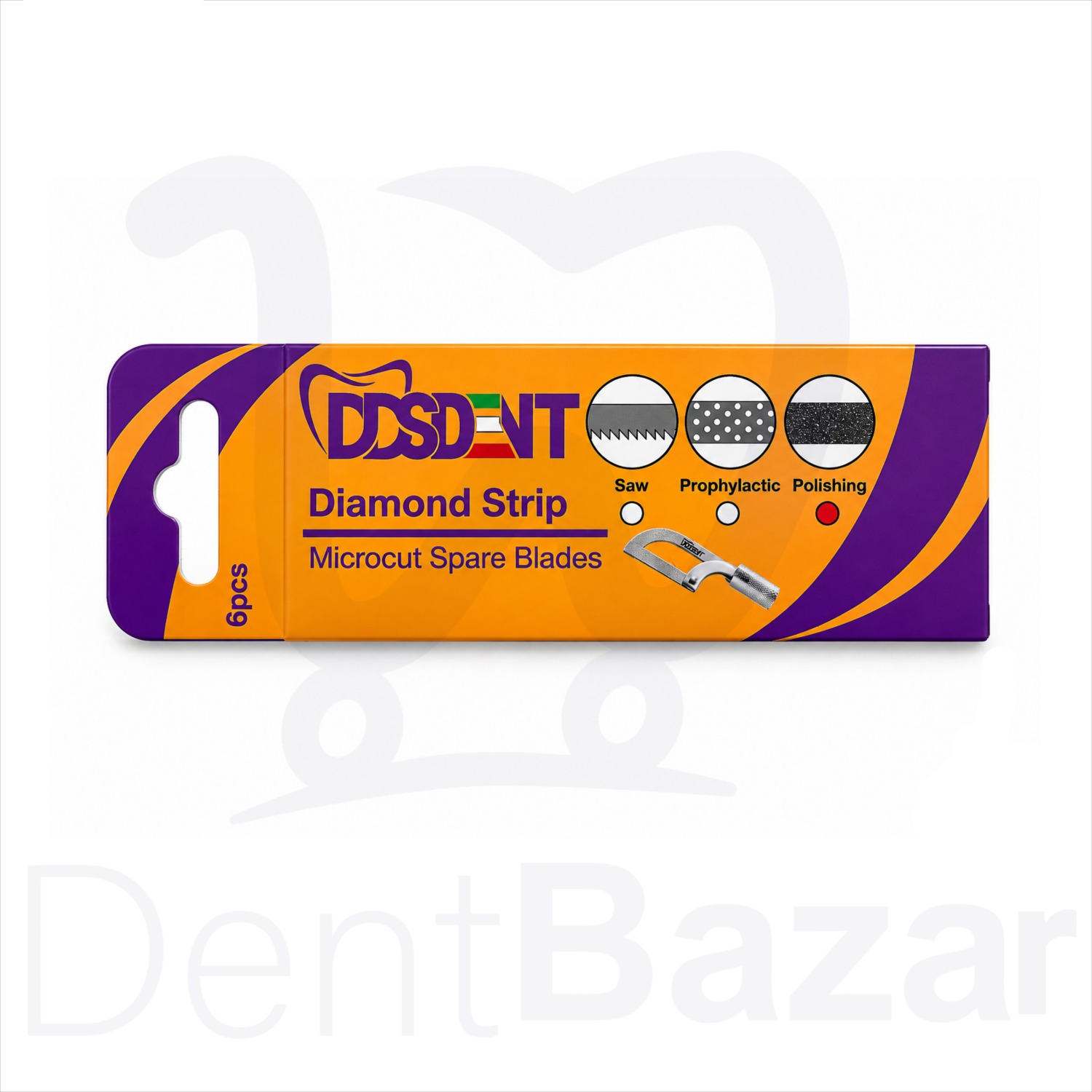 پرداخت یدکی کمان بین دندانی بسته 6 عددی | DDSDENT interdental saw
