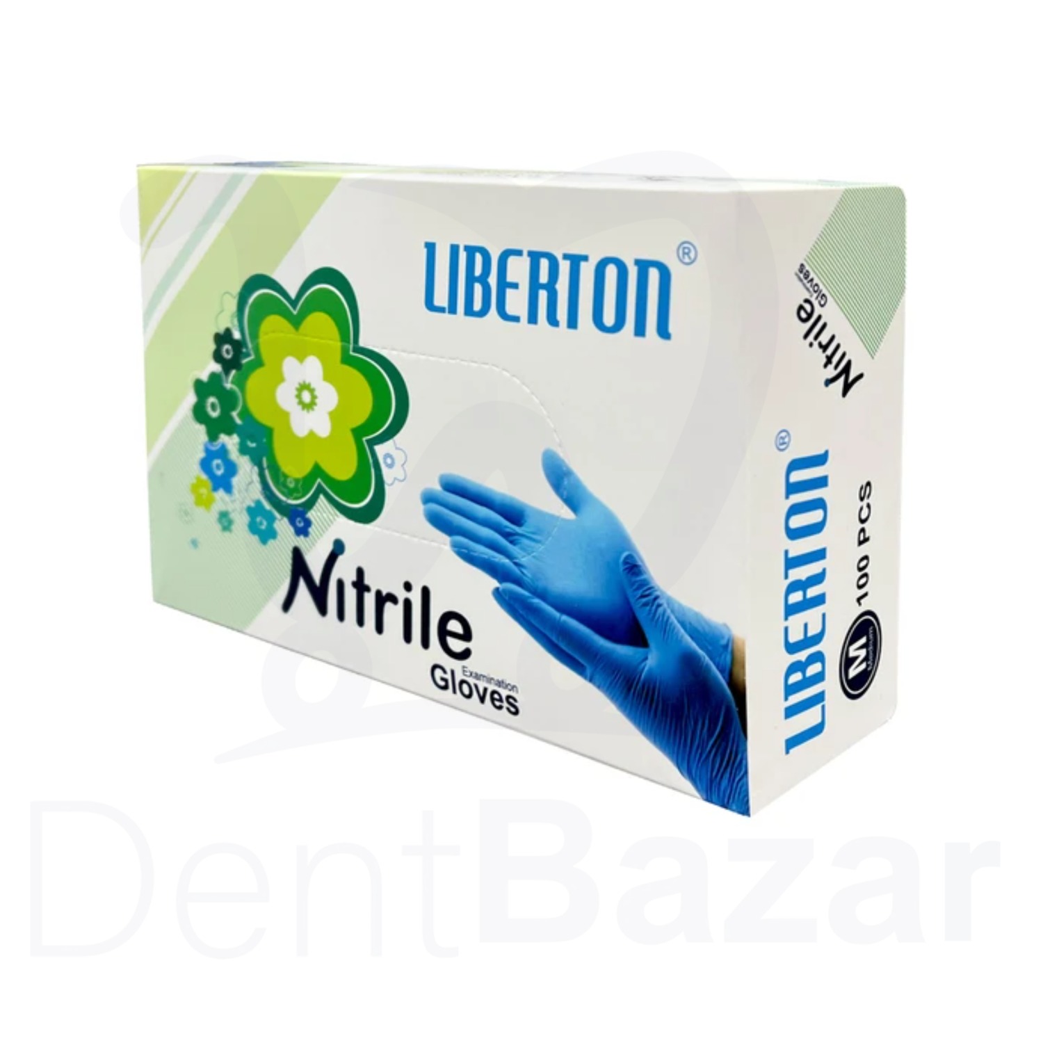 دستکش نیتریل آبی (کارتن1000عددی) لیبرتون | Liberton nitrile glove