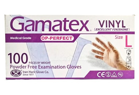 دستکش وینیل حریر (گاماتکس)