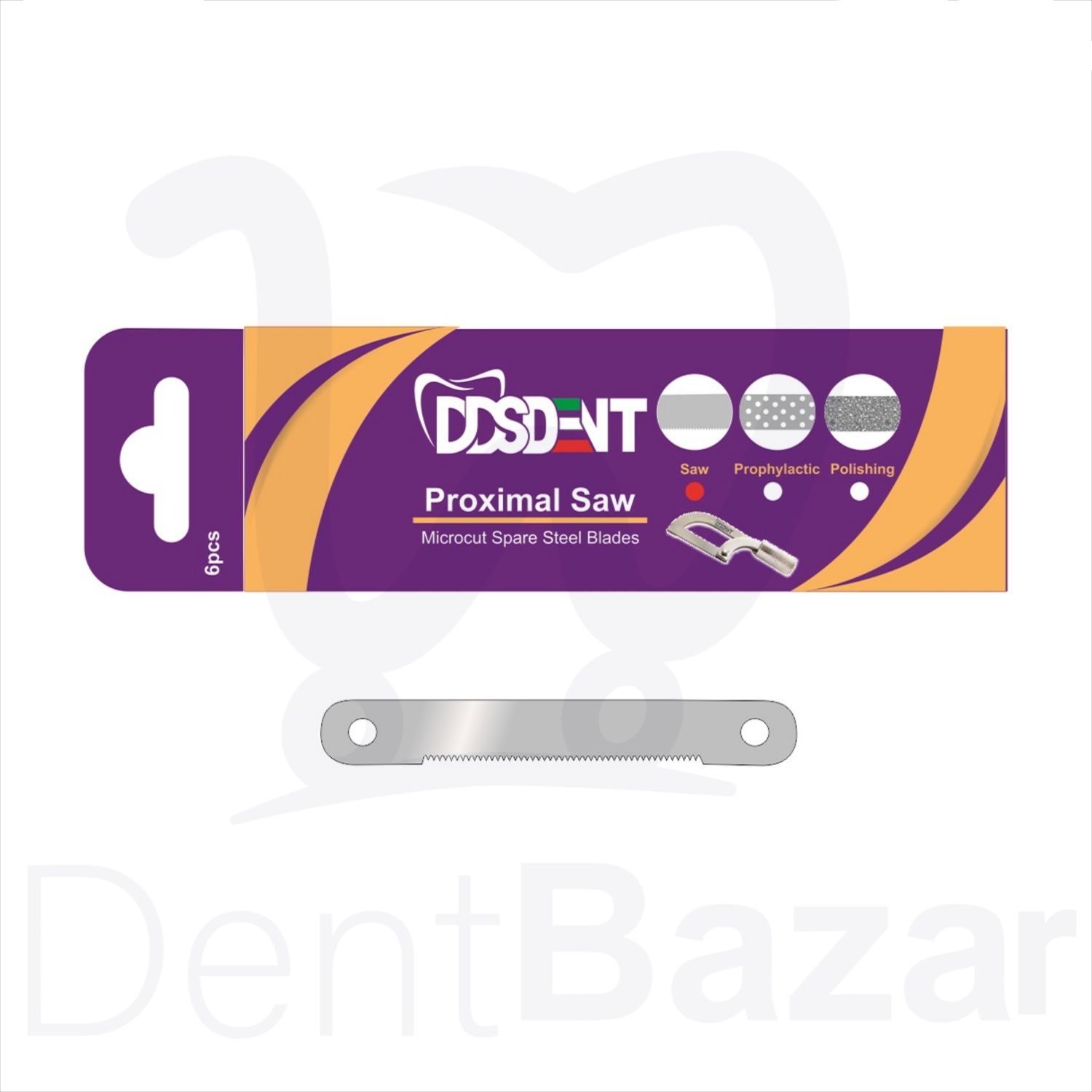 تیغ اره یدکی برای کمان اره بین دندانی  بسته 6 عددی | DDSDENT interdental saw
